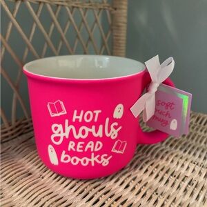 Pink 'Hot Ghouls Read Books' Mug Coffee Cup